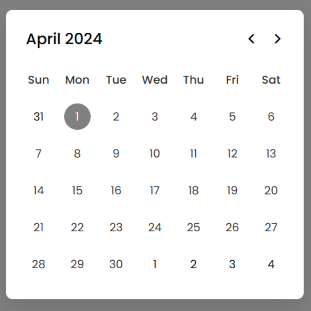 Dynamic Calendar