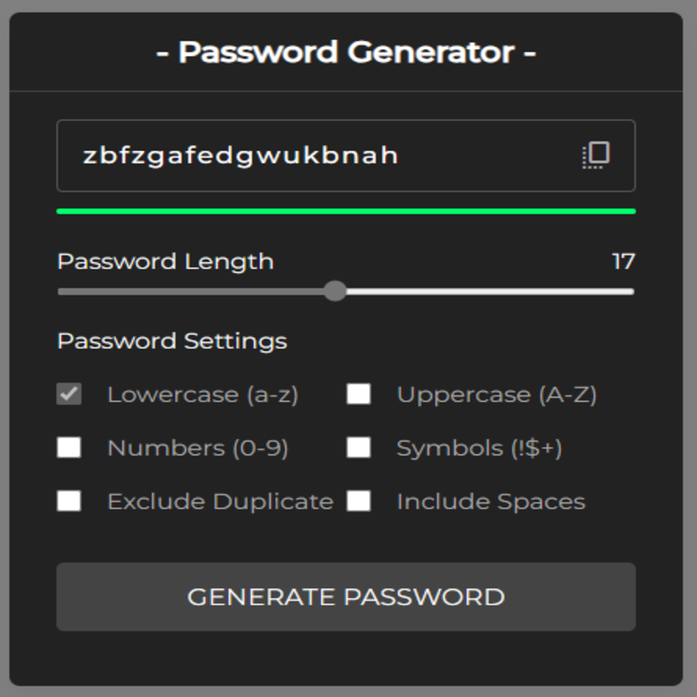 Password Generator